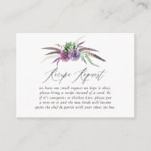 神秘的な多肉類ブライダルシャワーレシピ要求 エンクロージャーカード (正面)