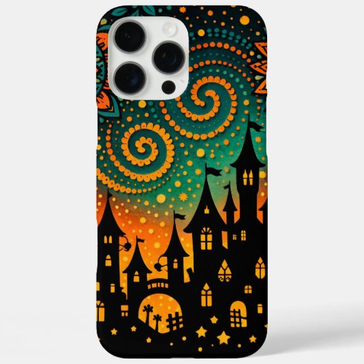 神秘的な夜の城のシルエット Case-Mate iPhoneケース (裏面)