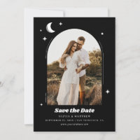 神秘的な夜月の星。黒い写真結婚の