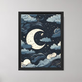 神秘的な夜空 キャンバスプリント (正面)