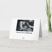 神秘的な夜馬のグリーティングカード シーズンカード (裏面)