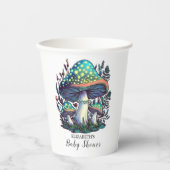 神秘的な夢のようなキノコの赤ちゃんシャワー 紙コップ (正面)