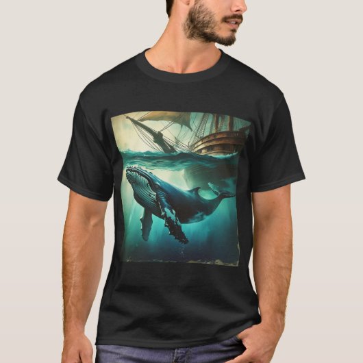 神秘的な夢のようなクジラ。 Tシャツ (正面)