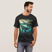 神秘的な夢のようなクジラ。 Tシャツ (正面フル)