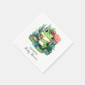 神秘的な夢のカエルの赤ちゃんシャワー スタンダードカクテルナプキン (角)