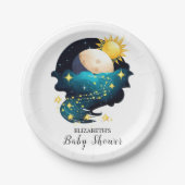 神秘的な夢の星ベビーシャワー ペーパープレート (正面)