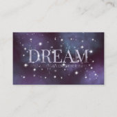 神秘的な夢ほこりっぽい紫と星 名刺 (正面)
