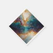 神秘的な大理石 スタンダードカクテルナプキン (角)