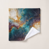 神秘的な大理石 バスタオルセット (ウォッシュタオル)