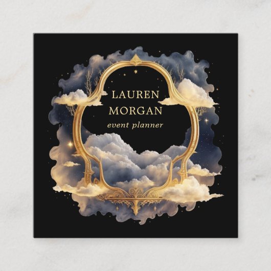 神秘的な天のエーテルの名刺 スクエア名刺 (正面)