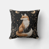 神秘的な天のキツネと花 クッション (裏面)