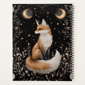 神秘的な天のキツネと花 プランナー手帳 (裏面)