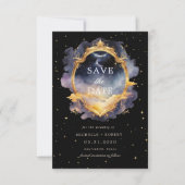 神秘的な天の写真 保存日付 招待状 (正面)