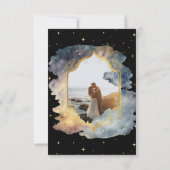 神秘的な天の写真 保存日付 招待状 (裏面)