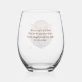 神秘的な天の天使 ステムなしワイングラス (裏面)