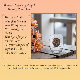 神秘的な天の天使 ステムなしワイングラス