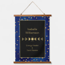 神秘的な天の星ムーンフェイズネイビーブルー