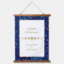 神秘的な天の星ムーンフェイズネイビーブルー