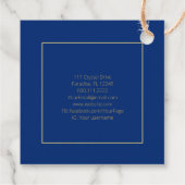 神秘的な天の星 月相 ネイビーブルー ゴールド フェイバータグ (裏面)