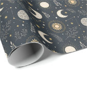 神秘的な天の月模様 ラッピングペーパー (ロールコーナー)
