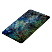 神秘的な天の森の夜空の大きい マグネット (左側)