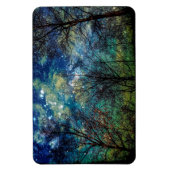 神秘的な天の森の夜空の大きい マグネット (縦)