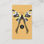 神秘的な天の金ゴールド蛾の名刺 名刺 (裏面)