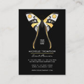 神秘的な天の金ゴールド蛾の名刺 名刺 (正面)
