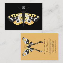 神秘的な天の金ゴールド蛾 名刺