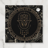 神秘的な天の黒黄金結婚の金感謝していの君 フェイバータグ (裏面)