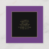 神秘的な天体ムーンスターズアメジストスピリチュアル スクエア名刺 (裏面)