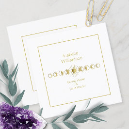 神秘的な天体ムーンスターズアメジストスピリチュアル スクエア名刺