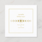 神秘的な天体ムーンスターズアメジストスピリチュアル スクエア名刺 (正面)