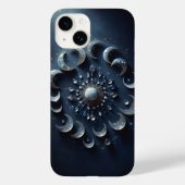 神秘的な天体月相 - エレガントな青い宝石 Case-Mate iPhoneケース (裏面)