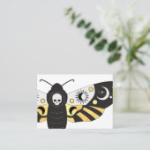 神秘的な天体金ゴールド蛾の名刺 名刺 (スタンド正面)