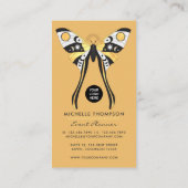 神秘的な天体金ゴールド蛾の名刺 名刺 (裏面)