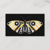 神秘的な天体金ゴールド蛾の名刺 名刺 (正面)