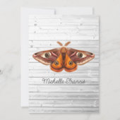 神秘的な天体金ゴールド蛾招待状 招待状 (正面)