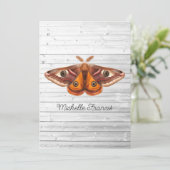 神秘的な天体金ゴールド蛾招待状 招待状 (スタンド正面)