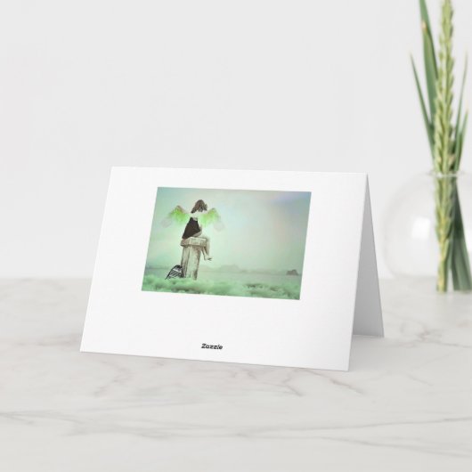 神秘的な天使のライム病サポート友人カード カード (裏面)