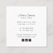 神秘的な天日月 スクエア名刺 (裏面)