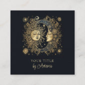 神秘的な天日月 スクエア名刺 (正面)