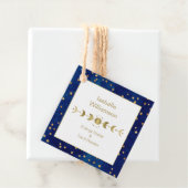 神秘的な天星ムーンフェイズネイビーブルー金ゴールド フェイバータグ (インサイチュ)