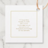 神秘的な天星ムーンフェイズネイビーブルー金ゴールド フェイバータグ (裏面)