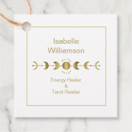 神秘的な天星ムーンフェイズネイビーブルー金ゴールド フェイバータグ