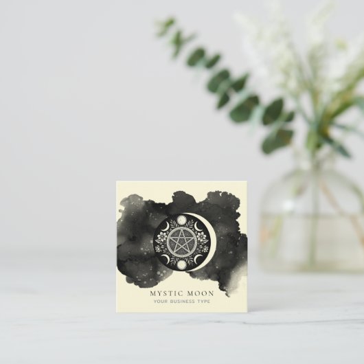 神秘的な天月の名刺 スクエア名刺 (スタンド正面)