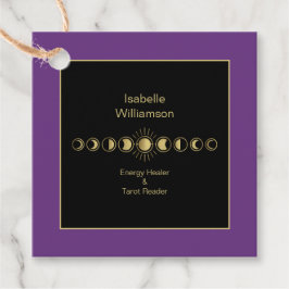 神秘的な天月相アメジストスピリチュアル フェイバータグ