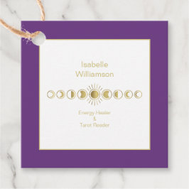 神秘的な天月相アメジストスピリチュアル フェイバータグ