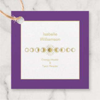 神秘的な天月相アメジストスピリチュアル フェイバータグ