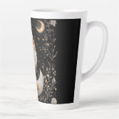 神秘的な天狐と花 カフェラテマグ (右)